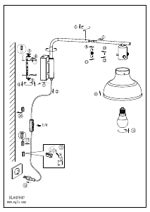 Bruksanvisning Eglo 43843 Lampa