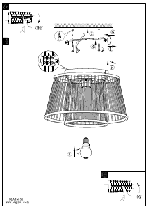 Bruksanvisning Eglo 43851 Lampa