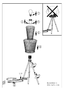 Bruksanvisning Eglo 43854 Lampa