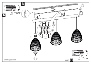 Bruksanvisning Eglo 43867 Lampa