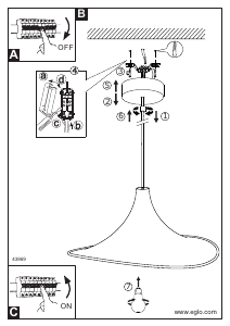 Bruksanvisning Eglo 43869 Lampa