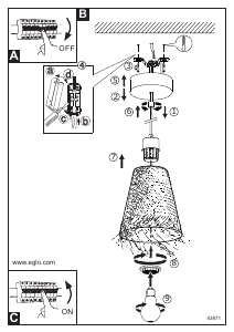 Bruksanvisning Eglo 43871 Lampa