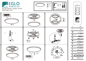 Bruksanvisning Eglo 75705 Lampa