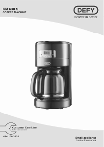 Manual Defy KM630S Coffee Machine