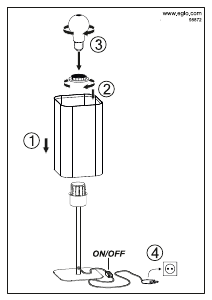 Bruksanvisning Eglo 98872 Lampa