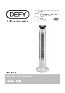 Manual Defy DTF1086W Fan