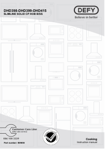 Handleiding Defy DHD398 Kookplaat