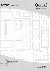 Handleiding Defy DHD406A Kookplaat
