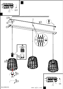 Bruksanvisning Eglo 390153 Lampa