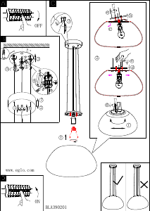 Bruksanvisning Eglo 390201 Lampa