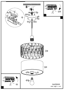 Bruksanvisning Eglo 390206 Lampa