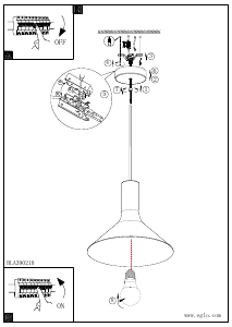 Bruksanvisning Eglo 390218 Lampa