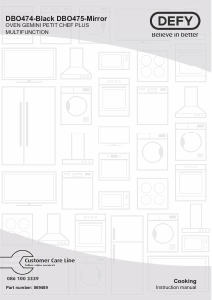 Handleiding Defy DBO474 Oven