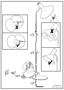 Bruksanvisning Eglo 390222 Lampa