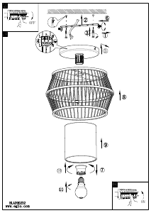 Bruksanvisning Eglo 390232 Lampa