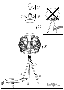 Bruksanvisning Eglo 390235 Lampa