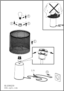 Bruksanvisning Eglo 390239 Lampa