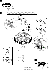 Bruksanvisning Eglo 900386 Lampa