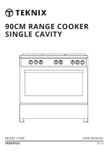 Manual Teknix TKGF91SS Range