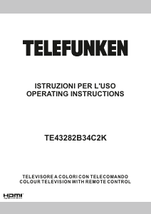 Manual Telefunken TE43282B34C2K LED Television