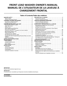 Mode d’emploi Whirlpool WFW8620HW Lave-linge