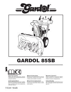 Manuale Gardol 85SB Spazzaneve