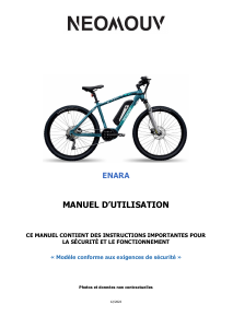 Mode d’emploi Neomouv Enara Vélo électrique