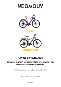 Mode d’emploi Neomouv Mountain Vélo électrique