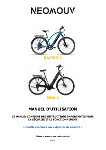 Mode d’emploi Neomouv Raipon 2 Vélo électrique