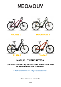Mode d’emploi Neomouv Elaia 2 Vélo électrique