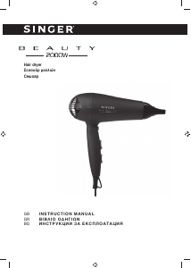 Handleiding Singer Beaty 2000W Haardroger