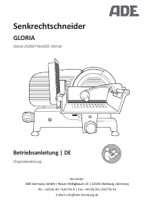 Bedienungsanleitung ADE Gloria 250-230 Allesschneider