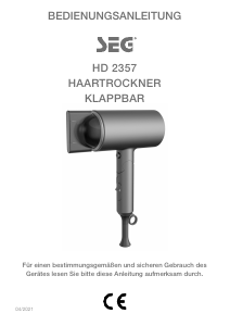 Bedienungsanleitung SEG HD 2357 Haartrockner