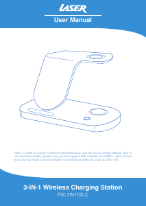 Manual Laser PW-3IN1SS-C Wireless Charger