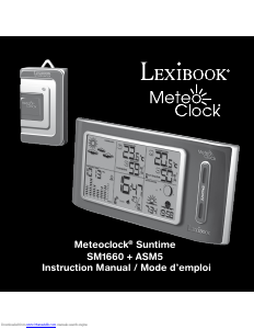 Manual de uso Lexibook SM1660 MeteoClock Estación meteorológica