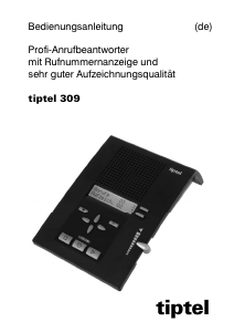 Bedienungsanleitung Tiptel 309 Anrufbeantworter