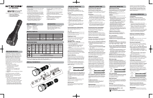 Manual de uso Nitecore New P30 Linterna