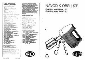 Návod Eta 0042 Ručný šľahač