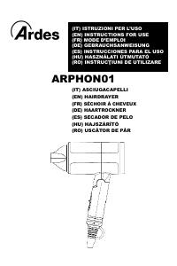 Handleiding Ardes ARPHON01 Haardroger