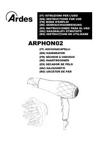 Manual Ardes ARPHON02 Uscător de păr