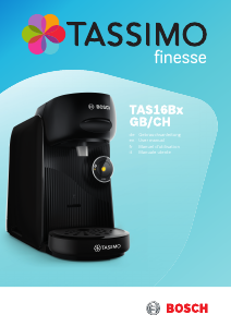 Manuale Bosch TAS16B4GB Tassimo Finesse Macchina da caffè