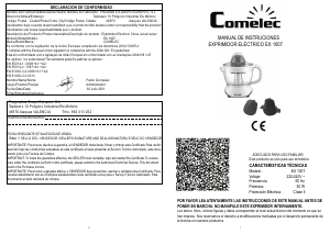 Manual Comelec EX1007 Espremedor de citrinos