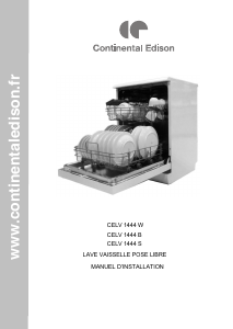 Mode d’emploi Continental Edison CELV1444S Lave-vaisselle