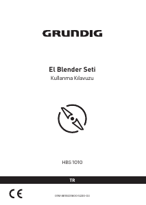 Kullanım kılavuzu Grundig HBS 1010 El blenderi