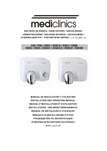 Manual Mediclinics E88AB Saniflow Secador de mão