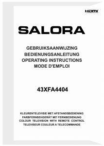 Handleiding Salora 43XFA4404 LED televisie