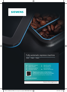 Manual Siemens TI923309RWB Coffee Machine