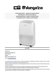 Manual Orbegozo DH 1625 Dehumidifier