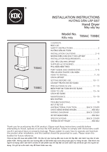 Hướng dẫn sử dụng KDK T09BC Máy sấy tay