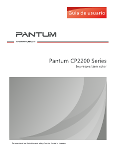 Manual de uso Pantum CP2200DW Impresora